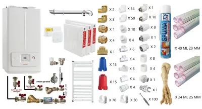 Pachet Immergas Victrix Omnia V2 26 kW pentru 2 camere cu calorifere si kit montaj