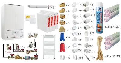 Pachet Immergas Victrix TERA 24/28 V3 pentru 3 camere cu calorifere si kit armaturi