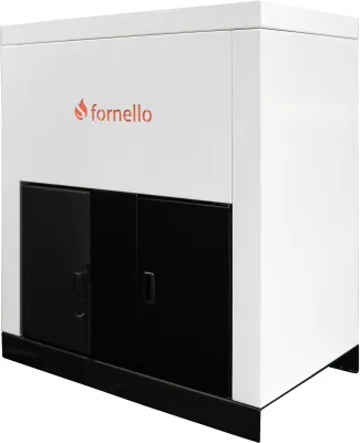 Centrală pe peleți Fornello Eco Energy 40 kW, automatizare, arzător fontă, 100 kg