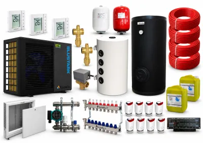 Pachet incalzire pardoseala 80 mp Fornello BLUSTARK R290, 6 kW, Automatizare, Accesorii